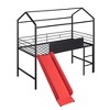 CAVINAS Twin Size Metal Loft Bed with Slide & Ladder & Writable Board,House Bed Frame for Kids Room,Bedroom - 2 of 4