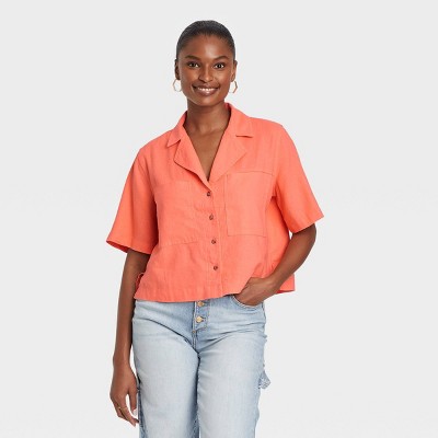 Women's Short Sleeve Button-Down Shirt - Universal Thread™