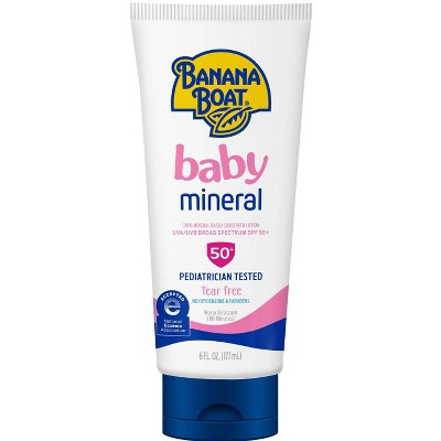 Image of Banana Boat 100% Mineral Baby Sunscreen Lotion - SPF 50+ - 6 fl oz