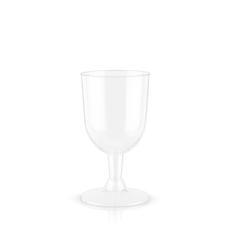 True Party Disposable Plastic Wine Glasses, Stemmed Clear Plastic Cups for Outdoors, Parties, 6 Oz Set of 8, 1 of 3