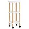 vidaXL 3-tier Trolley White 15 in.x15 in.x32.3 in. Engineered Wood&Solid Wood Pine - 2 of 4