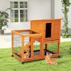 Sevobal Pet Carriers, Portable Rabbit Hutch with Wheels, Indoor Outdoor Fence for Yard, Orange, 38.98"*23.82"*36.61" - 2 of 4