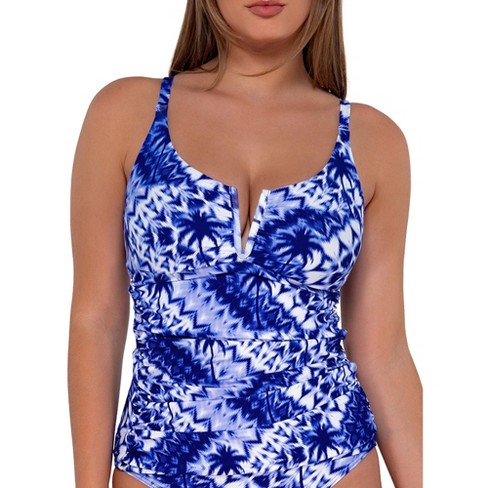 Electric Blue Serena Tankini Top, Women's Swimwear