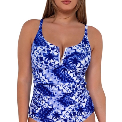 Sunsets Women's Printed Zuri V-Wire Underwire Tankini Top - 757P  36E/34F/32G Tulum