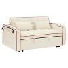 TIRAMISUBEST 3-in-1 Convertible Velvet Sofa Bed with Adjustable Backrest & Storage Bag,55.5-inch Futon for Living Room and Bedroom - 2 of 4