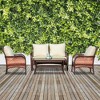 Outsunny 4-Piece Outdoor Wicker Sofa Set, Outdoor PE Rattan Conversation Furniture with 4 Chairs & Table, Water-Fighting Material - 2 of 4