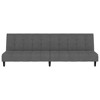 vidaXL 2-Seater Sofa Bed-Loveseat Couch in Dark Gray Velvet with Convertible Twin Bed Feature for Living Room or Office - 4 of 4