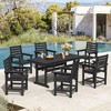 Arceso 18'' HDPS Outdoor Dining Chair, Patio Chair with Armrest for Backyard - 4 of 4