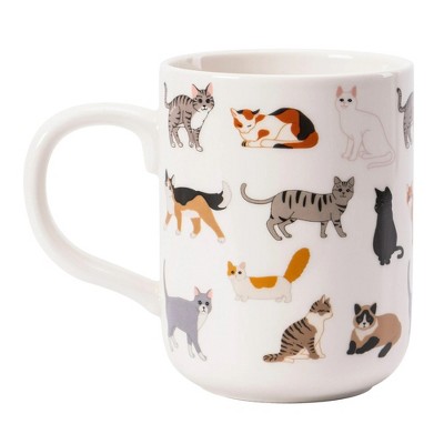 LunaLulinlk 16.06-oz Stoneware Cat Mug, White
