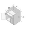 CASAINC 24 in. W x 34.5 in. H x 24 in. D Base Kitchen Cabinet with Drawer and Double Doors – Plywood Frame, Full Overlay, Soft-Close, RTA - 3 of 4