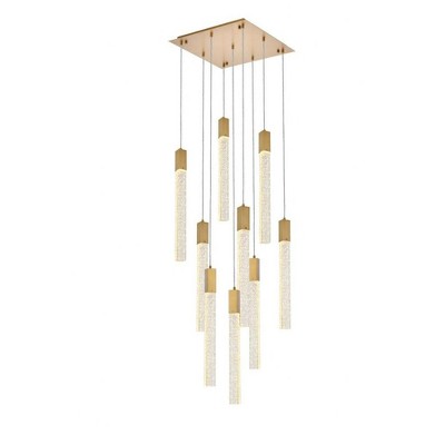 Elegant Lighting Weston 9 - Light Pendant in  Satin Gold
