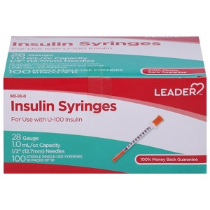 Leader Insulin Syringes 10 - 10 ea Packs - 1 of 4