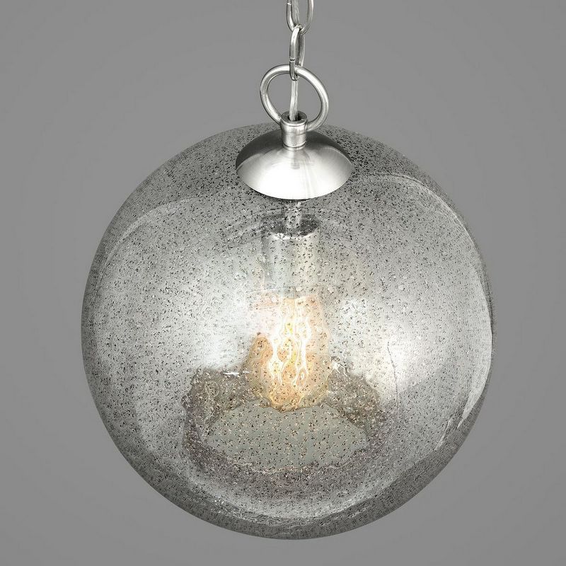 Progress Lighting, Malbec, 1-Light Pendant, Antique Bronze, Clear Textured Artisanal Glass Shade, 2 of 5
