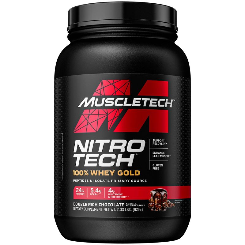 Muscletech Nitro Tech, 100% Whey Gold Protein Powders, 1 of 4