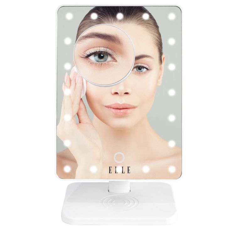 Elle Light up Vanity Mirror with Bluetooth Speakers, Wireless Charging, 1 of 9