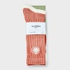 Men's 2pk Casual Crew Socks - Goodfellow & Co™ Apricot Orange 6-12 - 2 of 3