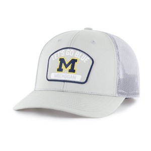 NCAA Michigan Wolverines Trucker Hard Mesh Snapback Hat - Gray - 1 of 2