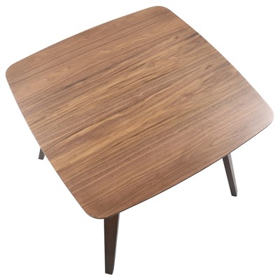 Mid-Century Modern Square Walnut Dining Table with Bentwood Legs