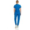 Hey Collection Womens Stretch V-Neck Jogger Scrubs Set, Medical Nursing Tops with Four Pocket Pants - 2 of 4