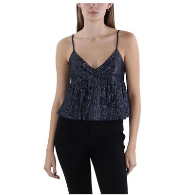 Lucky Brand Womens Sequin Mini Cami Tank Top