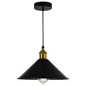 CWI Lighting Brave 1 Light Black Mini Pendant - 1 of 4