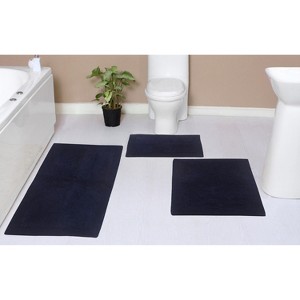 Home Weavers Luxury Collection 100% Cotton Tufted Bathroom Rug Set, Non-Slip Latex Bath Rug Set - 1 of 4