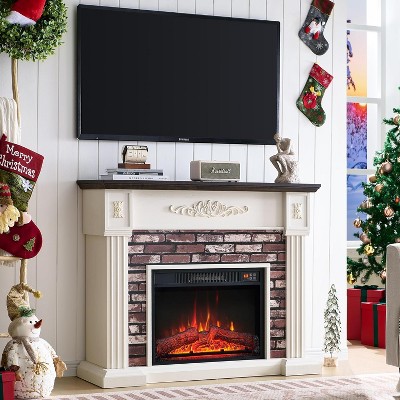 Sincido 43" TV Stand wth Electric Fireplac, Remote Control, Adjustable Flame Level for Living Room