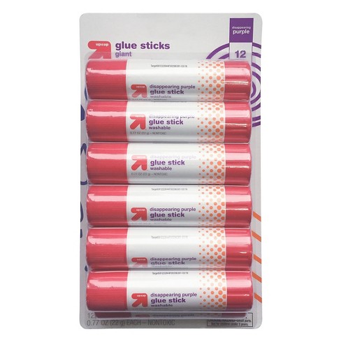 12ct Giant Glue Sticks Disappearing Purple - Up & Up™ : Target