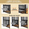 MaseiKar Dog Crate Furniture, Indoor Large Kennel with 2 Adjustable Bowls, Heavy Duty XL Large Kennel Brown 48" L X 30" W X 45" H - 4 of 4