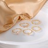 8-12PCS 14K Gold Stacking Ring Set for Women Dainty Thumb Stackable Rings Gold Heart - 2 of 4