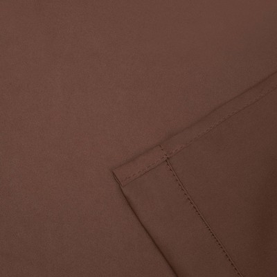 Cappuccino Blackout Grommet Top Polyester Curtain Panels, Set of 2