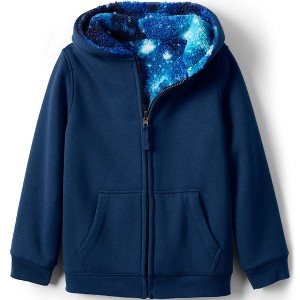 Lands' End Kids High Pile Lined Zip Hoodie - 1 of 4