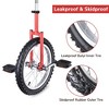 Yescom 16 In Wheel Outdoor Unicycle Adjustable Seat Exercise Bicycle Balance Training for Adults Teenagers Kids, Red - 4 of 4