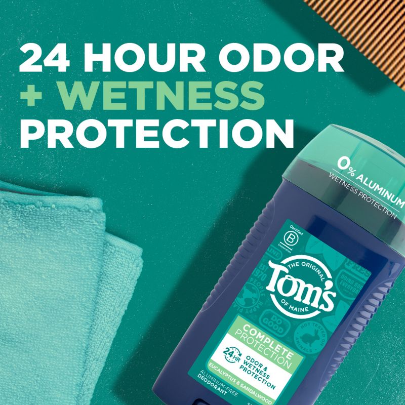 Tom&#39;s of Maine Complete Protection Deodorant - Eucalyptus &#38; Sandalwood - 2.6oz - Trial Size, 4 of 11
