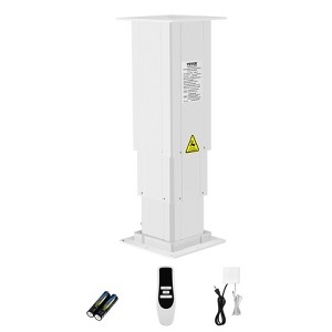 VEVOR Electric Lifting Column System, 176 lbs Lift Table, 14.2-31.1 in Height Range, Three-stage Adjustable Desk Column, Telescopic Table Leg, White - 1 of 4