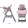 Kumasinova Foldable Baby High Chair, Multi-Functional Portable Dining Chair 0-6 Years, Adjustable Infant Feeding Seat with Safety Belt, Wheels - 3 of 4