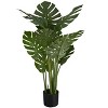 Monarch Specialties Artificial Plant 45 inch Tall Monstera Tree Indoor Faux Fake Floor Greenery Potted Real Touch Decorative Green Leaves Black Pot - 2 of 4