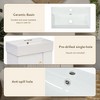 Mshliw 21.6" Modern Floating Bathroom Vanity with Ceramic Sink, Wave-Pattern Door, Rose Gold Handle, Side Storage - 3 of 4
