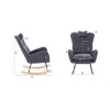 Modern Teddy Upholstered Rocking Chair with Headrest,Boucle Accent Chair with Metal Legs,Wooden Rockers for Living Room or Nursery-Cuddlewood - 4 of 4