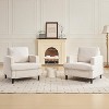 Accent Chair, Linen Living Room Chair, Mid Century Modern Armchair, Comfy Reading Chair, Upholstered Sofa Chair Lounge Chair for Living Room, Bedroom - 2 of 4