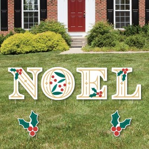 Big Dot of Happiness Religious Christmas - Yard Sign Outdoor Lawn Decorations - Merry Christmas Cross Yard Signs - NOEL - 1 of 4