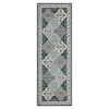 Vintage Tiled Area Rug Washable Persian Floral Rug Non-Slip Low Pile Rug - 2 of 4