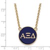 Black Bow Jewelry 14k Yellow Gold Plated Sterling Silver Alpha Xi Delta Greek Life Necklace 18 Inch - 3 of 4