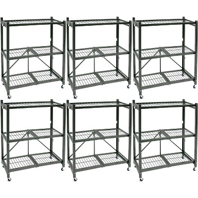 Origami R3 General Purpose Foldable 3-tiered Shelf Storage Rack