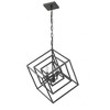 Z-Lite Euclid 3 - Light Chandelier in  Matte Black - 3 of 4