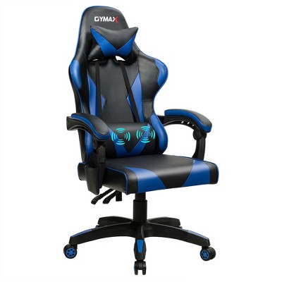 Costway Gaming Chair Reclining Swivel Racing Office Chair w/Massage Lumbar Support