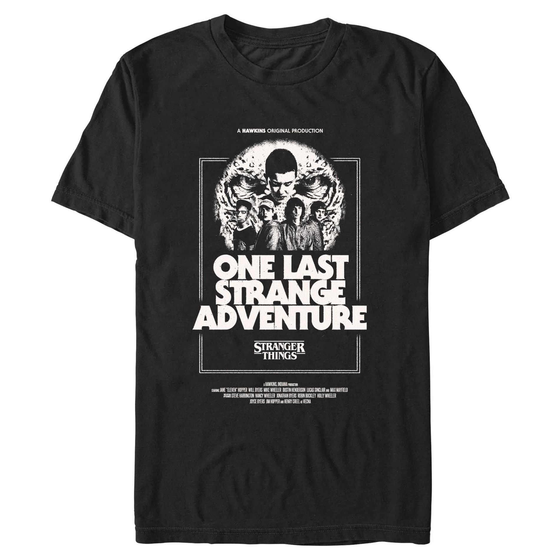 Mens Stranger Things One Last Adventure Poster T Shirt
