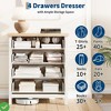 Fluted 4/7 Drawers Dresser for Bedroom 35.4" Tall Chest of Dressers for Closet 4 Fluted Drawers with Metal Handle - 4 of 4