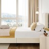 Homhougo Twin Size Bed Frame with Adjustable Headboard, Linen Upholstered Twin Platform Bedframe with Strong Wooden Slats, Easy Assembly, Grey - 4 of 4