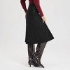 Women's Faux Leather Fit & Flare Midi A-Line Skirt - A New Day™ Black - 3 of 4